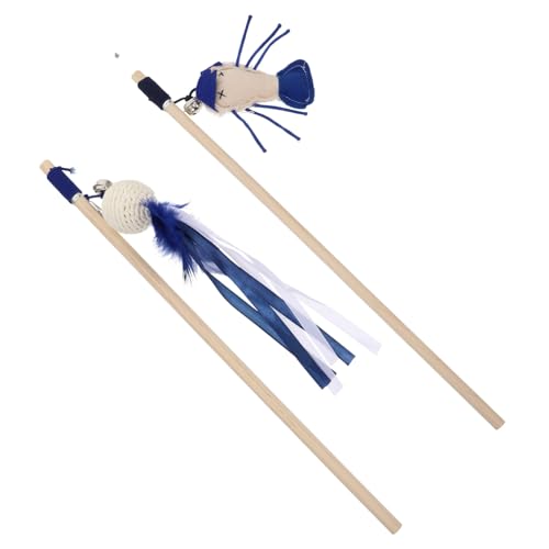 LIOOBO 2 Stück Lustiges Katzenspielzeug Kätzchen Zauberstäbe Teaser Katze Kauert Katzenspielzeug Federstab Material Katze Zauberstab Stange Für Seil LIOOBO 2 Stück Lustiges Katzenspielzeug Kätzchen Zauberstäbe Teaser Katze Kauert Katzenspielzeug Federstab Material Katze Zauberstab Stange Für Seil von LIOOBO