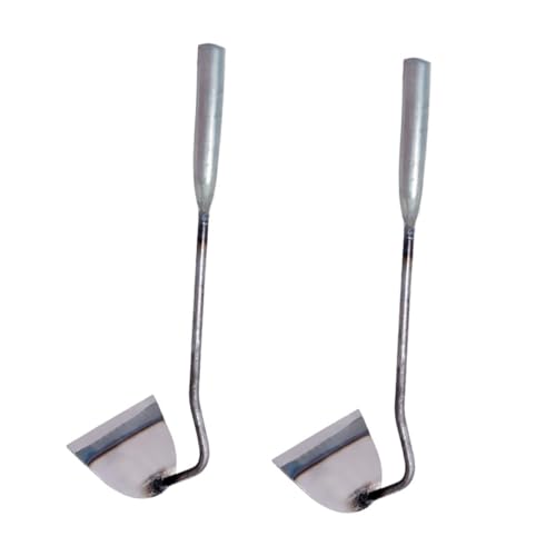 LIOOBO 2 Stück Spitzhacke mit Eisengriff Hacke Grubber Graben Jäter klein Mini gartenwerkzeuge Gartenarbeit Pflanzenwerkzeug Hacke mit gebogenem Hals Pflanzhacke Rostfreier Stahl Silver LIOOBO 2 Stück Spitzhacke mit Eisengriff Hacke Grubber Graben Jäter klein Mini gartenwerkzeuge Gartenarbeit Pflanzenwerkzeug Hacke mit gebogenem Hals Pflanzhacke Rostfreier Stahl Silver von LIOOBO
