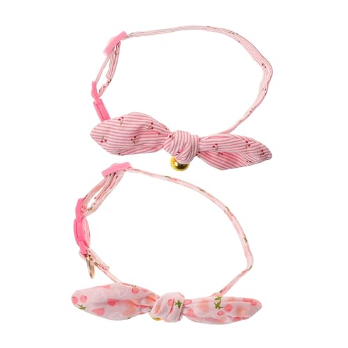 LIOOBO 2stücke Haustierhalsband Mit Glocke Für Welpe Verstellbares Halsband Aus Strapazierfähigem Gewebe Schmuckhalsband Für Kleine Kätzchen Dekoratives Halsband Mit Schmuck Für von LIOOBO