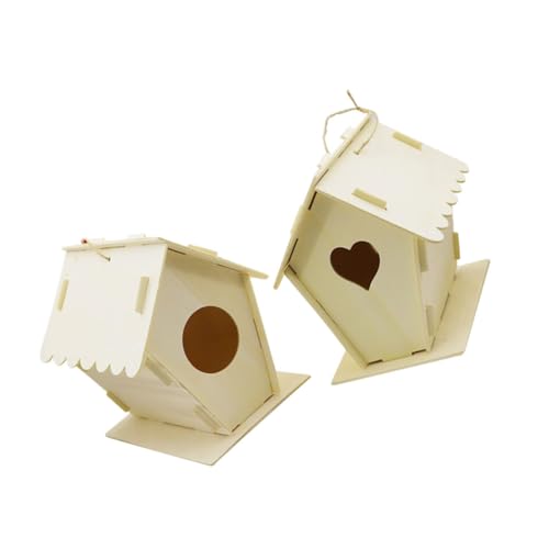LIOOBO 2 Stück Vogelhaus Dekoration Aus Holz Outdoor- Zartes Nest Rustikal Gartenvogelhausdekoration Vogel- Nestverzierung Heimdekoration Klein Hölzern Beige LIOOBO 2 Stück Vogelhaus Dekoration Aus Holz Outdoor- Zartes Nest Rustikal Gartenvogelhausdekoration Vogel- Nestverzierung Heimdekoration Klein Hölzern Beige von LIOOBO