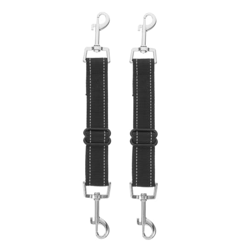 LIOOBO 2 x Hundehalsband-Anschluss, Sicherheitsgurte, Kupplung, Auto, Hund, Backup, Hundeleine, Haustier-Verkehr, Welpenverlängerung, Sitzleine, kurz, verstellbar, Bräutigam, Weste, Geschirr, schwarz LIOOBO 2 x Hundehalsband-Anschluss, Sicherheitsgurte, Kupplung, Auto, Hund, Backup, Hundeleine, Haustier-Verkehr, Welpenverlängerung, Sitzleine, kurz, verstellbar, Bräutigam, Weste, Geschirr, schwarz von LIOOBO