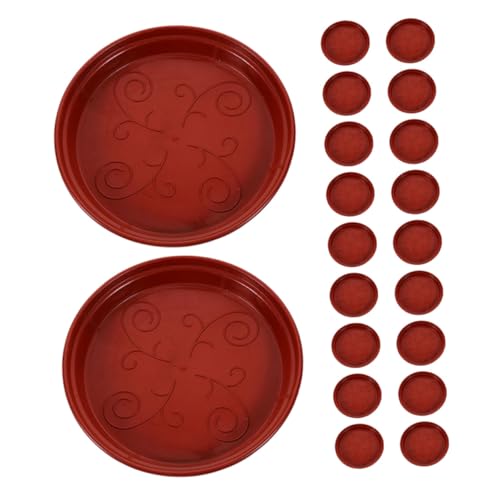 LIOOBO 20 Stück Blumentopf Tablett Untertasse Groß Klein Tabletts Für Pflanzen Abtropfen Lassen Quadratischer Pflanzenuntersetzer Fälschung Anlage Selbst Topfschalen Für Pflanzen Pp Rot von LIOOBO