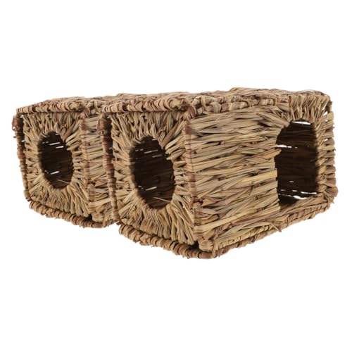 LIOOBO 2Stücke Faltbares Gras Haus für Meerschweinchen und Kaninchen Indoor und Outdoor Versteck Handgefertigt aus Naturgras Sicherer Rückzugsort für Kleine Haustiere LIOOBO 2Stücke Faltbares Gras Haus für Meerschweinchen und Kaninchen Indoor und Outdoor Versteck Handgefertigt aus Naturgras Sicherer Rückzugsort für Kleine Haustiere von LIOOBO