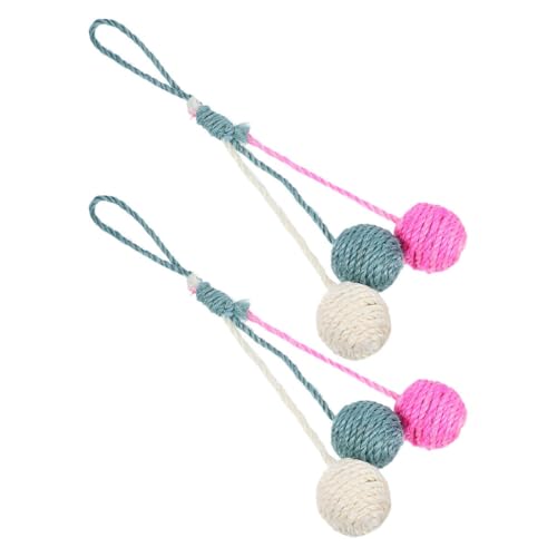 LIOOBO 2Stücke Interaktive Sisal Katzenbälle Hängendes für Katzen Katzenspielzeug zur Gesunder Kratzgewohnheiten für Wohnungskatzen Kleine Räume LIOOBO 2Stücke Interaktive Sisal Katzenbälle Hängendes für Katzen Katzenspielzeug zur Gesunder Kratzgewohnheiten für Wohnungskatzen Kleine Räume von LIOOBO