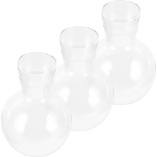 LIOOBO 3 Stück Hängende Glasvase Hochborosilikat Transparente Hydroponik Pflanzgefäße für Blumen Tischdeko für Hochzeiten und Besondere Anlässe von LIOOBO