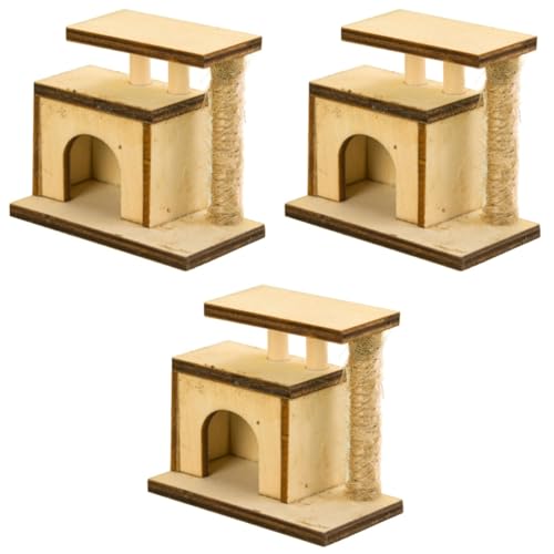 LIOOBO 3 Stück Mini-Tierhaus Miniaturkatze Katzenkratzer Katzenkratzen Möbel Miniaturhausdekor Katzenkratzbett Kleiner Katzenkratzbaum entzückendes Miniaturspielzeug Katzenhaus- Holz LIOOBO 3 Stück Mini-Tierhaus Miniaturkatze Katzenkratzer Katzenkratzen Möbel Miniaturhausdekor Katzenkratzbett Kleiner Katzenkratzbaum entzückendes Miniaturspielzeug Katzenhaus- Holz von LIOOBO