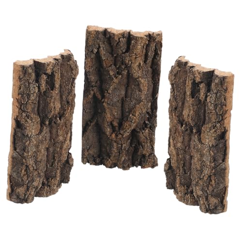 LIOOBO 3 Stück Rindendekoration Reptilien Hintergrund Aquatic Vivarium Kork Hintergrund Für Terrarium Reptilien Lebensraum Klettermatte Künstliche Schlangen Terrarium von LIOOBO