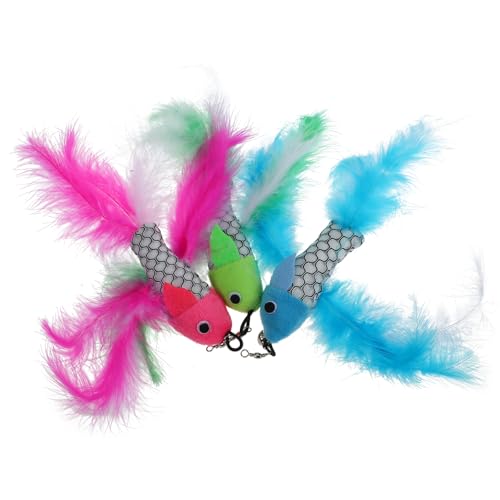 LIOOBO Ersatz Plüsch Fisch für Katzenangel 3 Stück Flexibles Katzenspielzeug Interaktives Spielzeug für Kätzchen Einfach zu Wechseln LIOOBO Ersatz Plüsch Fisch für Katzenangel 3 Stück Flexibles Katzenspielzeug Interaktives Spielzeug für Kätzchen Einfach zu Wechseln von LIOOBO