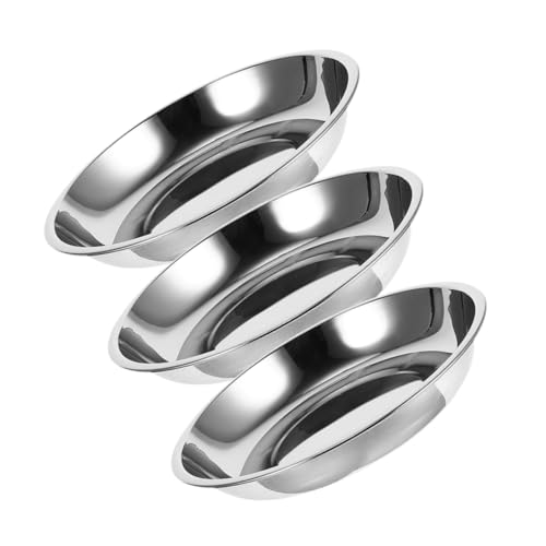 LIOOBO 3pcs Edelstahl Pet Bowl Lebensmittelbehälter Katzenfutterkatze Futtermittel Futtermittel Lagerhalter von LIOOBO