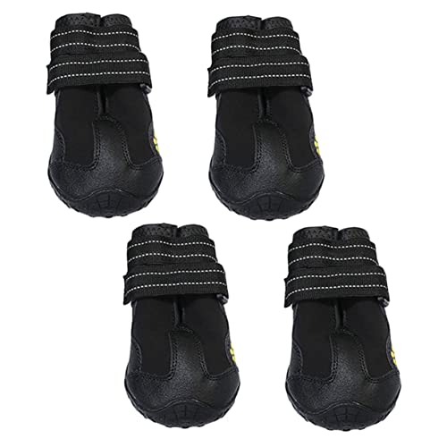 LIOOBO 4 Stück Anti-Schlupf-Hundefußabdeckung Haustiere sicher Griffe Hundeschuhe für Hunde klein groß rutschfeste Hundestiefel Hundeschnee Anti-Rutsch-Stiefel für Haustiere Gummi Schwarz LIOOBO 4 Stück Anti-Schlupf-Hundefußabdeckung Haustiere sicher Griffe Hundeschuhe für Hunde klein groß rutschfeste Hundestiefel Hundeschnee Anti-Rutsch-Stiefel für Haustiere Gummi Schwarz von LIOOBO