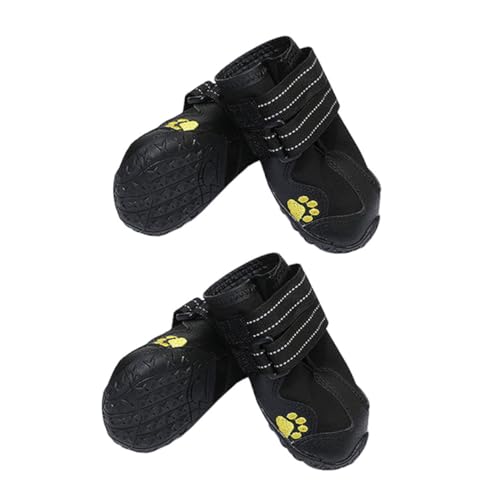 LIOOBO 4 Stück Anti-schlupf-hundefußabdeckung Hund Für Pfoten Griffe Schuhe Für Hunde Hundeschuhe Für Kleine Hunde Spark Paws Hundestiefel Haustier Groß Gehen Tierschuhe Stoff Schwarz von LIOOBO