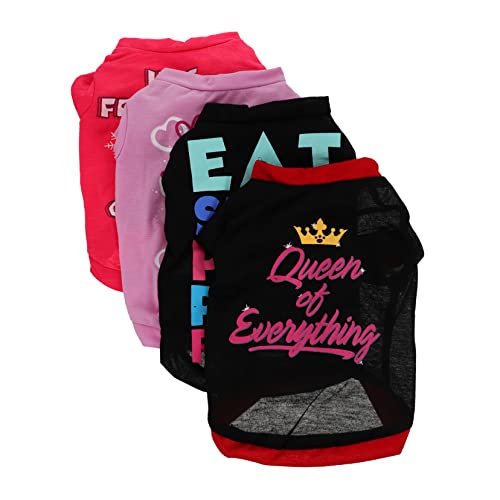 LIOOBO 4 Stück Haustier-t-Shirt-Weste Hemden Extra Kleine Hundekleidung Hundeweste Atmungsaktive Haustier-Shirts Hundekleidung Haustierkleidung Hunde-Sweatshirt Outfit Polyester Baumwolle LIOOBO 4 Stück Haustier-t-Shirt-Weste Hemden Extra Kleine Hundekleidung Hundeweste Atmungsaktive Haustier-Shirts Hundekleidung Haustierkleidung Hunde-Sweatshirt Outfit Polyester Baumwolle von LIOOBO