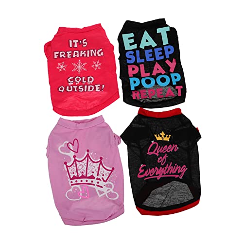 LIOOBO 4 Stück Haustier-t-Shirt-Weste Welpe Süße Hundekleidung Outfits Kleine Hundekleidung Haustierkleidung Westen Haustierbekleidung Für Hunde Hundekostüme Mini Cool Polyester Baumwolle LIOOBO 4 Stück Haustier-t-Shirt-Weste Welpe Süße Hundekleidung Outfits Kleine Hundekleidung Haustierkleidung Westen Haustierbekleidung Für Hunde Hundekostüme Mini Cool Polyester Baumwolle von LIOOBO