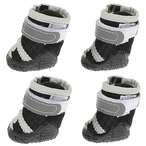 LIOOBO 4 Stück Pet Net Schuhe Hund Für Maschenschuhe Kleine Welpenschuhe Atmungsaktive Welpenschuhe Haustierpfotenschuh Stoff LIOOBO 4 Stück Pet Net Schuhe Hund Für Maschenschuhe Kleine Welpenschuhe Atmungsaktive Welpenschuhe Haustierpfotenschuh Stoff von LIOOBO