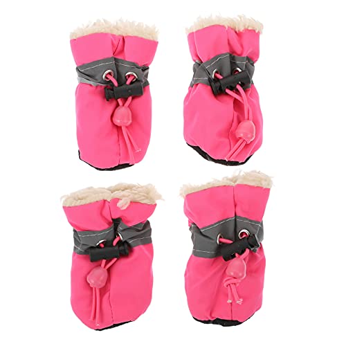 LIOOBO 4 Stück Schuhüberzüge Für Haustiere Warme wasserdichte Schuhe Hund rutschfeste Turnschuhe Hund Katze Warme Schuhe Hundestiefel Für Kaltes Wetter Stoff Rosa LIOOBO 4 Stück Schuhüberzüge Für Haustiere Warme wasserdichte Schuhe Hund rutschfeste Turnschuhe Hund Katze Warme Schuhe Hundestiefel Für Kaltes Wetter Stoff Rosa von LIOOBO