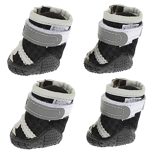 LIOOBO 4 Stück pet net Schuhe Traktion Hunde Schutz Körperpflege gehen Beschützer Fußabdeckungen für Haustiere Haustierpfotenschuh Atmungsaktive Welpenschuhe Bequeme Welpenschuhe Stoff LIOOBO 4 Stück pet net Schuhe Traktion Hunde Schutz Körperpflege gehen Beschützer Fußabdeckungen für Haustiere Haustierpfotenschuh Atmungsaktive Welpenschuhe Bequeme Welpenschuhe Stoff von LIOOBO