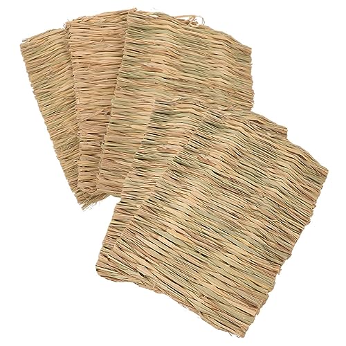 LIOOBO 5stücke Grasmatte Für Kleine Haustiere Weiche Natürliche Und Abbaubare Kauunterlage Für Kaninchen Hamster Meerschweinchen Und Andere Kleintiere Und Ausruhen von LIOOBO