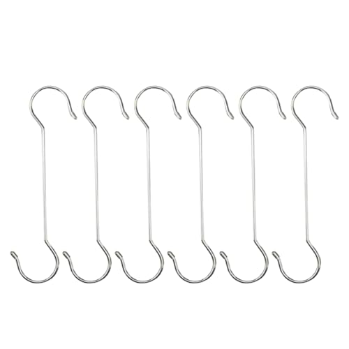 LIOOBO 6 Stücke S-Haken für Hängepflanzen Robuste Metall Gartenhaken zum Aufhängen von Blumentöpfen Vogelhäuschen und Dekoration für und Außenbereich von LIOOBO