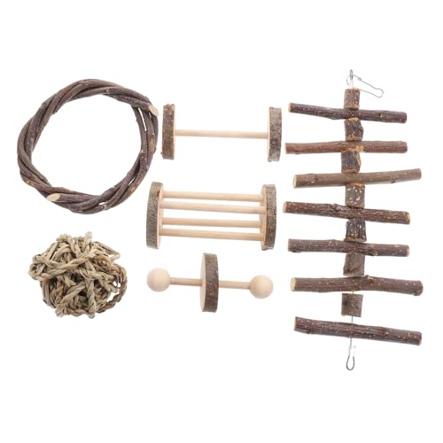 LIOOBO 6stücke Hamster Und Meerschweinchen Kauspielzeuge Naturmaterialien Kletterleiter Und Spielzeug Für Kleine Haustiere Für Nager Und Kaninchen LIOOBO 6stücke Hamster Und Meerschweinchen Kauspielzeuge Naturmaterialien Kletterleiter Und Spielzeug Für Kleine Haustiere Für Nager Und Kaninchen von LIOOBO