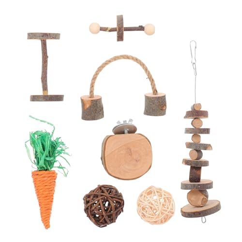 LIOOBO 8stücke Kleintier-spielzeugset Teilig Kauspielzeug Für Hamster Meerschweinchen Chinchillas Und Kaninchen Zahnpflege Beschäftigung Und Spaß Für Kleine Haustiere Langlebig Und LIOOBO 8stücke Kleintier-spielzeugset Teilig Kauspielzeug Für Hamster Meerschweinchen Chinchillas Und Kaninchen Zahnpflege Beschäftigung Und Spaß Für Kleine Haustiere Langlebig Und von LIOOBO