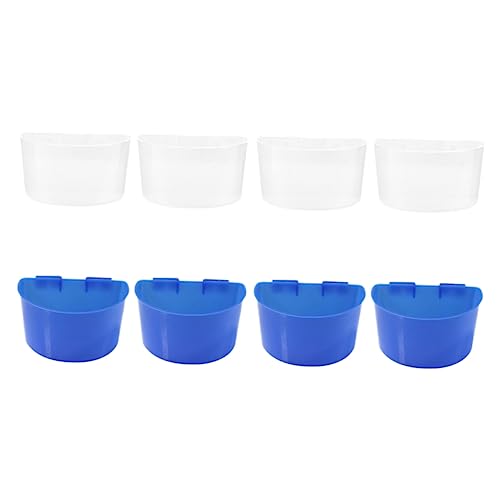 LIOOBO 8stücke Vogel Futter Und Wasserbecher Praktische Fütterungsstation Für Papageien Und Andere Vögel Installieren Transparent Für Vogelkäfige von LIOOBO
