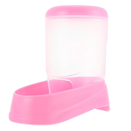 LIOOBO Automatischer Hamster Futterspender Transparenter Futterbehälter Kleintier Futterstation Design Leicht zu Reinigen für Hamster Igel und Kleine Haustiere Rosa von LIOOBO
