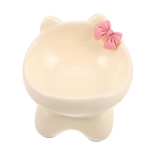 LIOOBO Erhöhter Katzenfressnapf mit Geneigtem Design Ergonomischer Keramiknapf für Katzen und Kleine Schützt die Halswirbelsäule Beige für Komfortables Fressen LIOOBO Erhöhter Katzenfressnapf mit Geneigtem Design Ergonomischer Keramiknapf für Katzen und Kleine Schützt die Halswirbelsäule Beige für Komfortables Fressen von LIOOBO