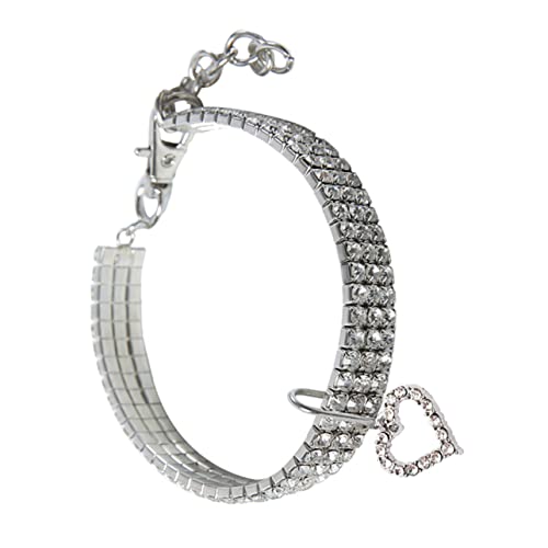 LIOOBO Glitzerndes Hundehalsband Mit Kristallen Und Herz-Charm – Elegantes Für Hunde Und - Ideal Für Partys Und Besondere Anlässe – Größe M Weiß LIOOBO Glitzerndes Hundehalsband Mit Kristallen Und Herz-Charm – Elegantes Für Hunde Und - Ideal Für Partys Und Besondere Anlässe – Größe M Weiß von LIOOBO