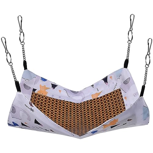 LIOOBO Hamster Hängematte für Kleine Haustiere Abnehmbar Waschbar Kühlendes Design Atmungsaktiv für Käfige LIOOBO Hamster Hängematte für Kleine Haustiere Abnehmbar Waschbar Kühlendes Design Atmungsaktiv für Käfige von LIOOBO