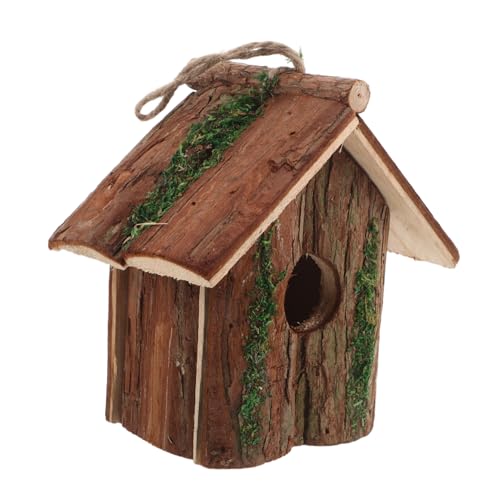 LIOOBO Hängendes Vogelhaus aus Holz Dekorative Nistbox für Garten Terrasse Balkon Belüftet für Wellensittiche Gemütlicher Rückzugsort für Vögel von LIOOBO