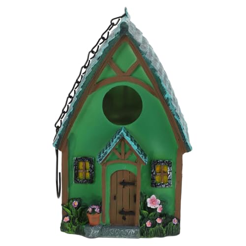LIOOBO Hängendes Vogelhaus aus Kunstharz Robuster Nistkasten für Kleine Wetterbeständig und Farbenfroh für Garten und Terrasse Einfache Installation und Langlebig von LIOOBO