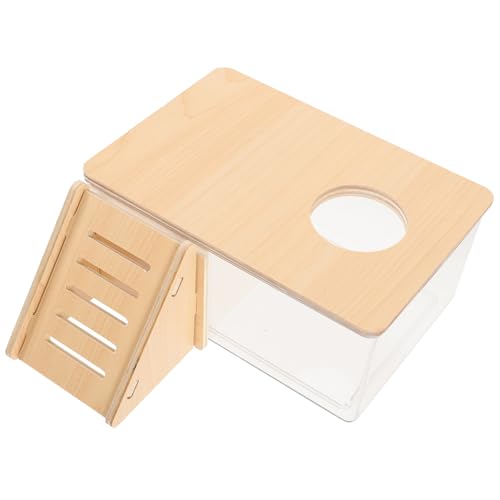LIOOBO -Hamster- Mit Sandbad-Box Und Holzleiter Transparentes Badezimmer Für Hamster Und Meerschweinchen Leicht Zu Reinigen Beobachten LIOOBO -Hamster- Mit Sandbad-Box Und Holzleiter Transparentes Badezimmer Für Hamster Und Meerschweinchen Leicht Zu Reinigen Beobachten von LIOOBO