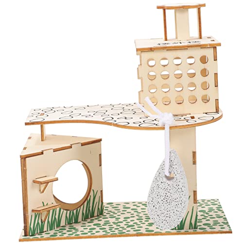 LIOOBO Hamsterhaus aus Naturholz mit Treppen und Plattformen für Kleine Haustiere Langlebig und Sicher Fördert und Perfektes LIOOBO Hamsterhaus aus Naturholz mit Treppen und Plattformen für Kleine Haustiere Langlebig und Sicher Fördert und Perfektes von LIOOBO