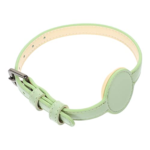 LIOOBO Haustierverfolgungskragen Breakaway -Kragen Katzenhalsband Praktischer Haustierkragen Katzenhalsbänder für PU-Design-Tracer-Kragen weicher Hundehalsband Welpe Grün von LIOOBO