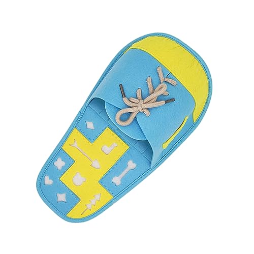 LIOOBO Hidden Food Sniffing Pad Pad Hund Haustier Pads Pantoffel Schnüffelkissen für verschleißfestes Schnüffelpad Schnüffelmatte in Pantoffelform Stress abbauen Filzstoff Gelb von LIOOBO