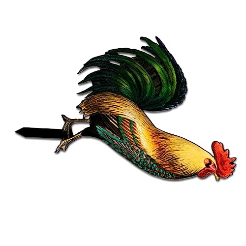 LIOOBO Huhn Deko Gartenpfahl Acryl Ornament Für Außenbereich Hühnerpfahl Simulation Huhn Stake Zeichen Garten Ornament von LIOOBO