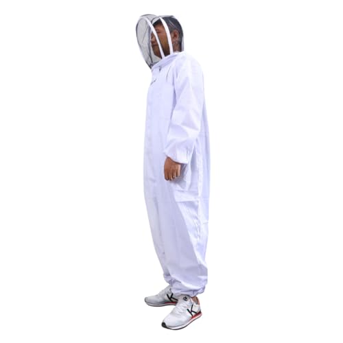 LIOOBO Imkeranzug XXL Weiß Vollschutzanzug mit Elastischen Bündchen und Abnehmbarer Schleierhaube für Professionelle Bienenzucht LIOOBO Imkeranzug XXL Weiß Vollschutzanzug mit Elastischen Bündchen und Abnehmbarer Schleierhaube für Professionelle Bienenzucht von LIOOBO