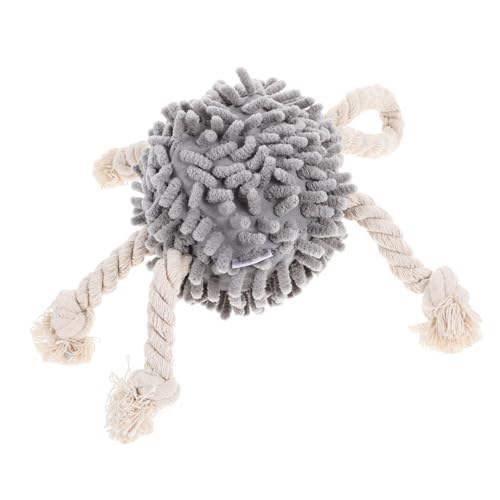 LIOOBO Interaktives Hundespielzeug Tauzerrucksack mit Quietschfunktion für Welpen und Große Hunde Robustes Plüsch Zerrspielzeug zur Zahnpflege und Training Graues Zugseilspielzeug für LIOOBO Interaktives Hundespielzeug Tauzerrucksack mit Quietschfunktion für Welpen und Große Hunde Robustes Plüsch Zerrspielzeug zur Zahnpflege und Training Graues Zugseilspielzeug für von LIOOBO