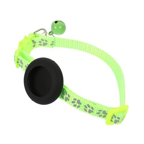 LIOOBO Katzenhalsband Junge Katze mit Glocke einstellbar reflektierende Glocken für Kätzchen Katzenhalsbänder Party Abreißhalsband für Haustiere Tracer-Hundehalsband Nylon Grün von LIOOBO