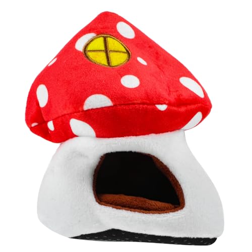 LIOOBO Kuscheliges Hamster Nest Pilzform Bequemes Versteck Für Kleintiere Für Hamster Ratten Und Andere Kleine Haustiere Dekorativ Und Tragbar Perfekter Rückzugsort von LIOOBO