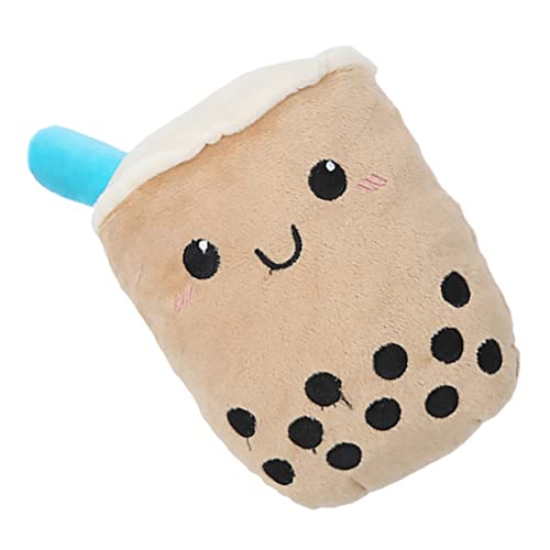 LIOOBO Milch Tea Styling Plüschtiere Hallo Plüschkatze Katze Kauert Haustier Groß Drinnen Katze Wohnungskatzen Plüsch-katzenspielzeug Zahnspielzeug Für Kätzchen Khaki von LIOOBO
