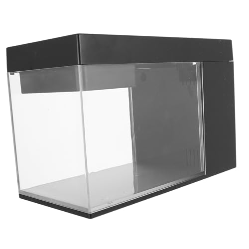 LIOOBO Mini Selbstzirkulierendes Aquarium Für Betta-Fische Transparentes Desktop Fischbecken Als Tischdekoration Für Kleine Pflanzen Kompakte von LIOOBO
