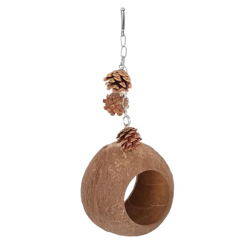 LIOOBO Papageiennestschaukel Papageien Kokosnussschalen Vogelnest Vogel Hängenest Vogel Kokosnussbett Sitzstange Vogelkäfig Kokosnuss Hängenest Papageien Versteck Vogel LIOOBO Papageiennestschaukel Papageien Kokosnussschalen Vogelnest Vogel Hängenest Vogel Kokosnussbett Sitzstange Vogelkäfig Kokosnuss Hängenest Papageien Versteck Vogel von LIOOBO