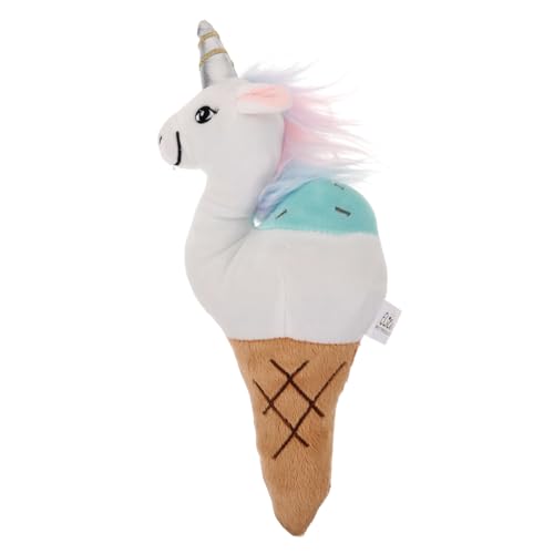 LIOOBO Plüsch Hundespielzeug Einhorn Quietschendes Kauspielzeug für Welpen Cartoon Tierform zur Beschäftigung und Zahnpflege Robustes Beißspielzeug gegen Langeweile und Destruktives von LIOOBO