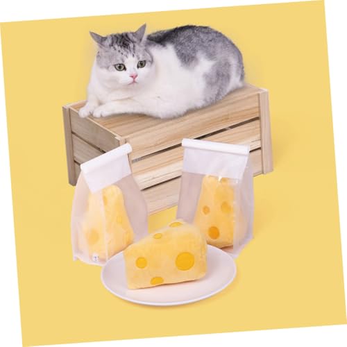 LIOOBO Plüsch Katzenminze Kauspielzeug Käseform Gelb Simuliertes Katzenzahnpflege für Kätzchen Haustier Aktivität und Zahnpflege LIOOBO Plüsch Katzenminze Kauspielzeug Käseform Gelb Simuliertes Katzenzahnpflege für Kätzchen Haustier Aktivität und Zahnpflege von LIOOBO