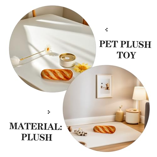 LIOOBO Plüsch-katzenspielzeug Brotform mit Katzenminze Simulation Lebhaftes Interaktives Kuschelkissen für Wohnungskatzen Langlebiges Stoffspielzeug Aktivität und Spielspaß von LIOOBO
