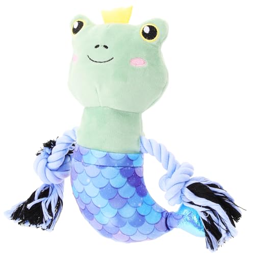 LIOOBO Puppy Squeaky Toy Für Hunde Interaktives Kauspielzeug Zur Zahnreinigung Und Spielvergnügen Für Kleine Mittelgroße Und Große Hunde Frosch-Design von LIOOBO