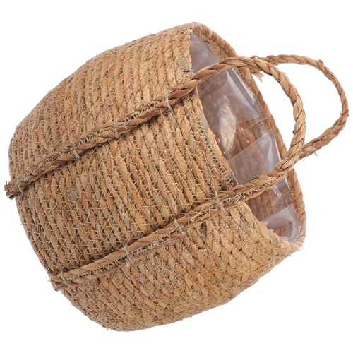 LIOOBO Rattan Blumenkorb Mit Griff Zimmerkörbe Netzkorb Aufbewahrungskorb Aus Weidengeflecht Wäschekorb Aufbewahrungsbehälter Kleiner Geflochtener Korb Wäschekorb Dekoration LIOOBO Rattan Blumenkorb Mit Griff Zimmerkörbe Netzkorb Aufbewahrungskorb Aus Weidengeflecht Wäschekorb Aufbewahrungsbehälter Kleiner Geflochtener Korb Wäschekorb Dekoration von LIOOBO