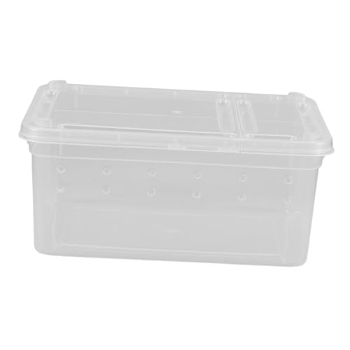 LIOOBO Reptilien Fütterungsbox Klein aus Transparentem Atmungsaktivem mit Stabilem Lüftungssystem Kompakt und Praktisch für Schildkröten Spinnen Geckos und Kleine Reptilien Zuhause und von LIOOBO