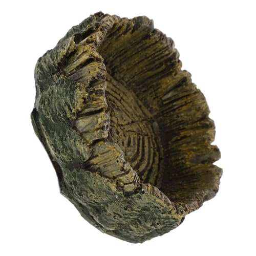 LIOOBO Reptilien Futternapf mit Holzmaserung Wasserschale für Eidechsen Schildkröten und Geckos Pflegeleicht und Langlebig für Terrarien und Aquarien von LIOOBO